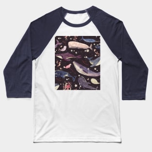 Whale song (purple) Baseball T-Shirt